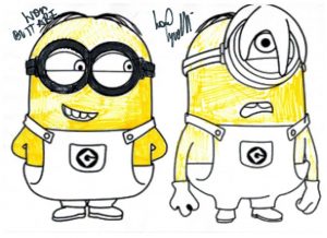 Disegno dei minions dei bambini di Dental House Kids