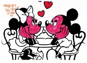 Disegno di minnie e topolino dei bambini di Dental House Kids