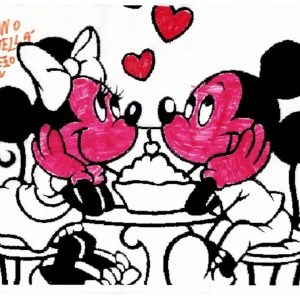 Disegno di minnie e topolino dei bambini di Dental House Kids