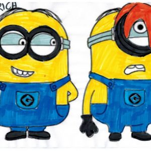 Disegno dei minions dei bambini di Dental House Kids